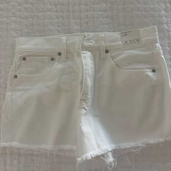 J Crew Relaxed denim short in white NWT - Picture 3 of 3